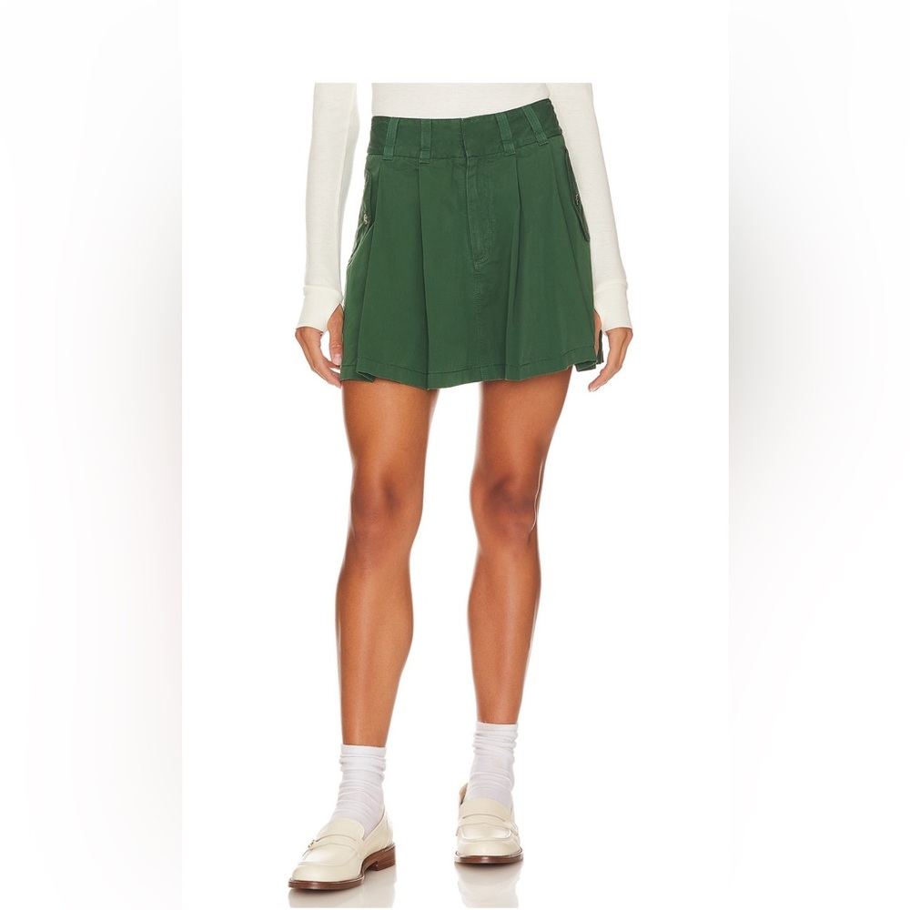 Free People Pleats to Meet You Mini Skirt in Black Forest